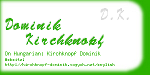 dominik kirchknopf business card